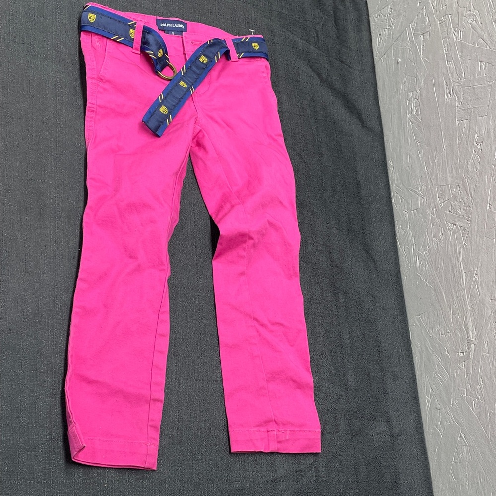 Ralph Lauren Pink Kids Casual Bottoms with Blue Belt